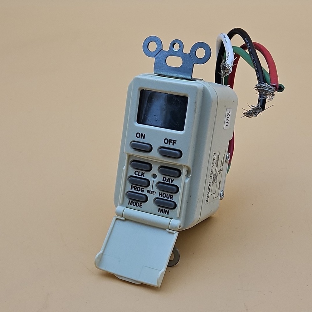 Intermatic EI500LAC 7-Day Digital Programmable In-Wall Timer 15A Light Almond